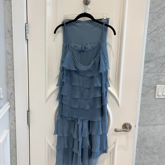 Women's Blue Ruffle Set - Picture 2 of 3